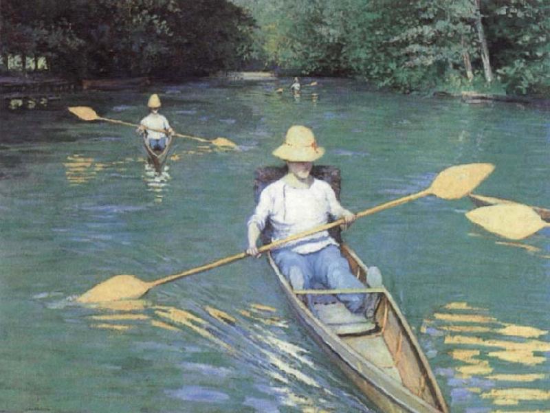 Gustave Caillebotte Bathers about to Dive into the Yerres china oil painting image